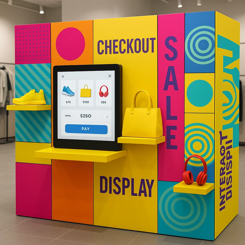 A striking, interactive retail display with integr