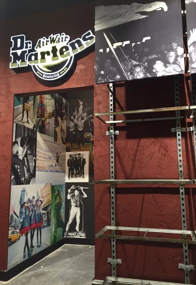 wall graphics of Dr. Martens