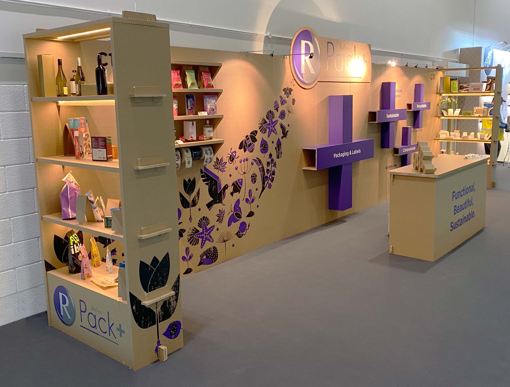 Bespoke exhibition stands which have been created specifically for an event. 