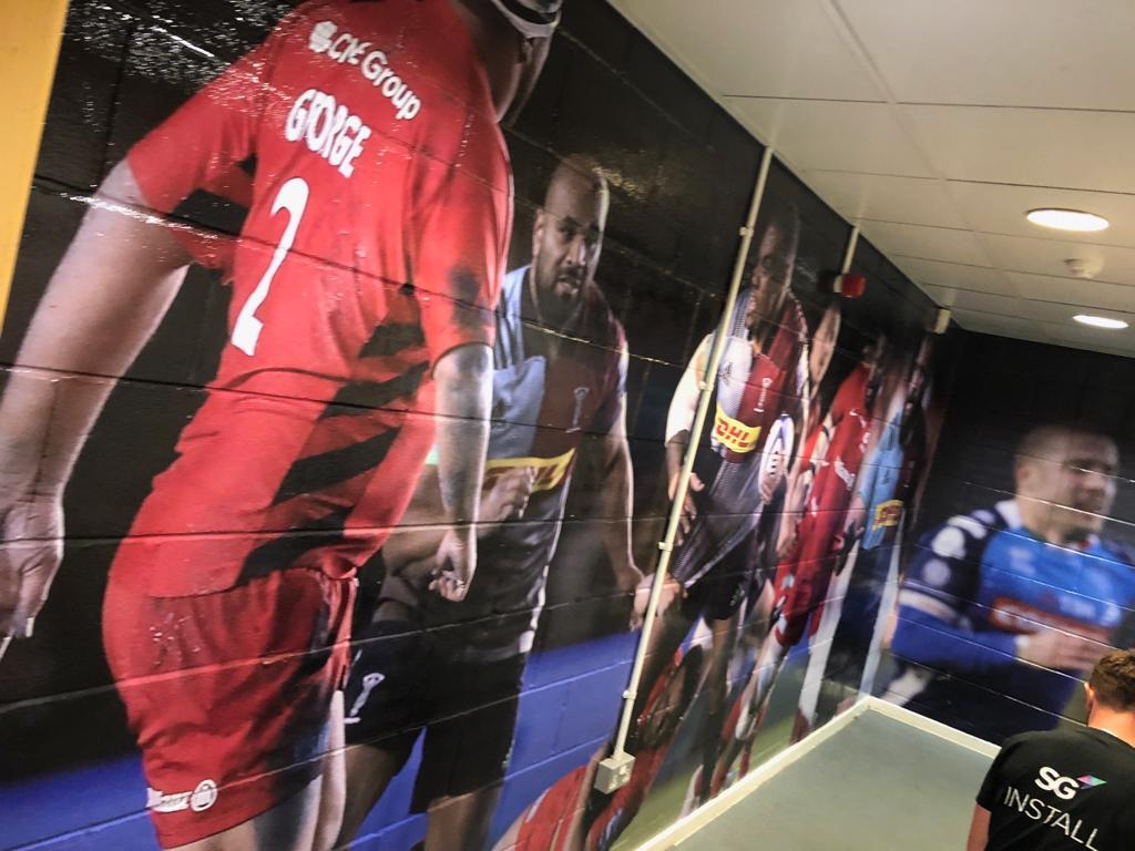 Custom vinyl wall graphics creating immersive experience