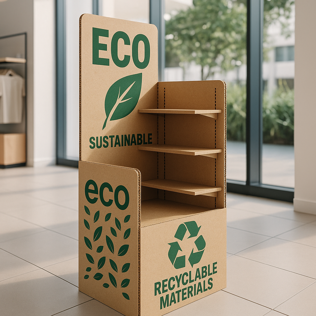 A striking retail point-of-sale display crafted fr
