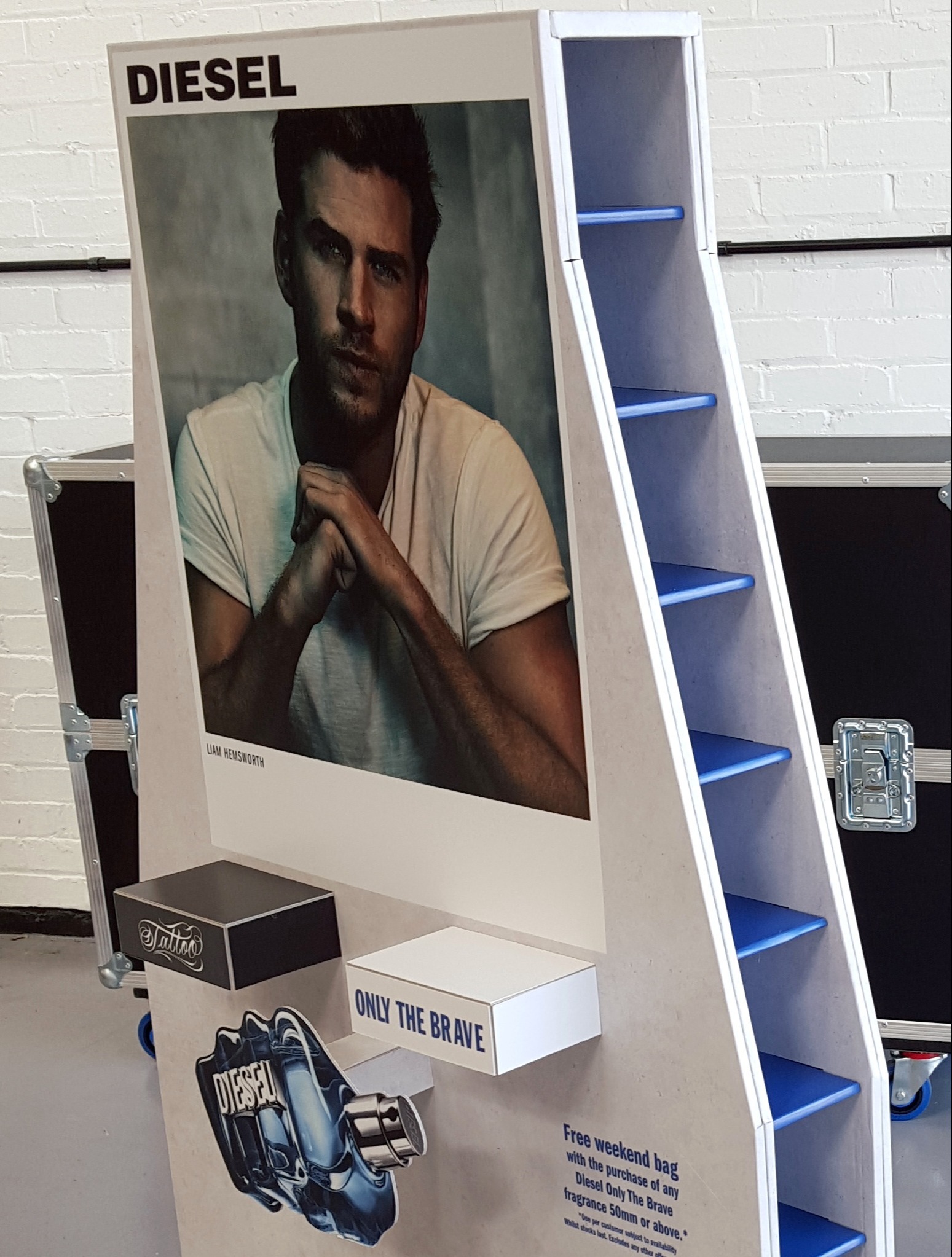 A point of sale display where logistics have had a big influence in the success of this campaign.