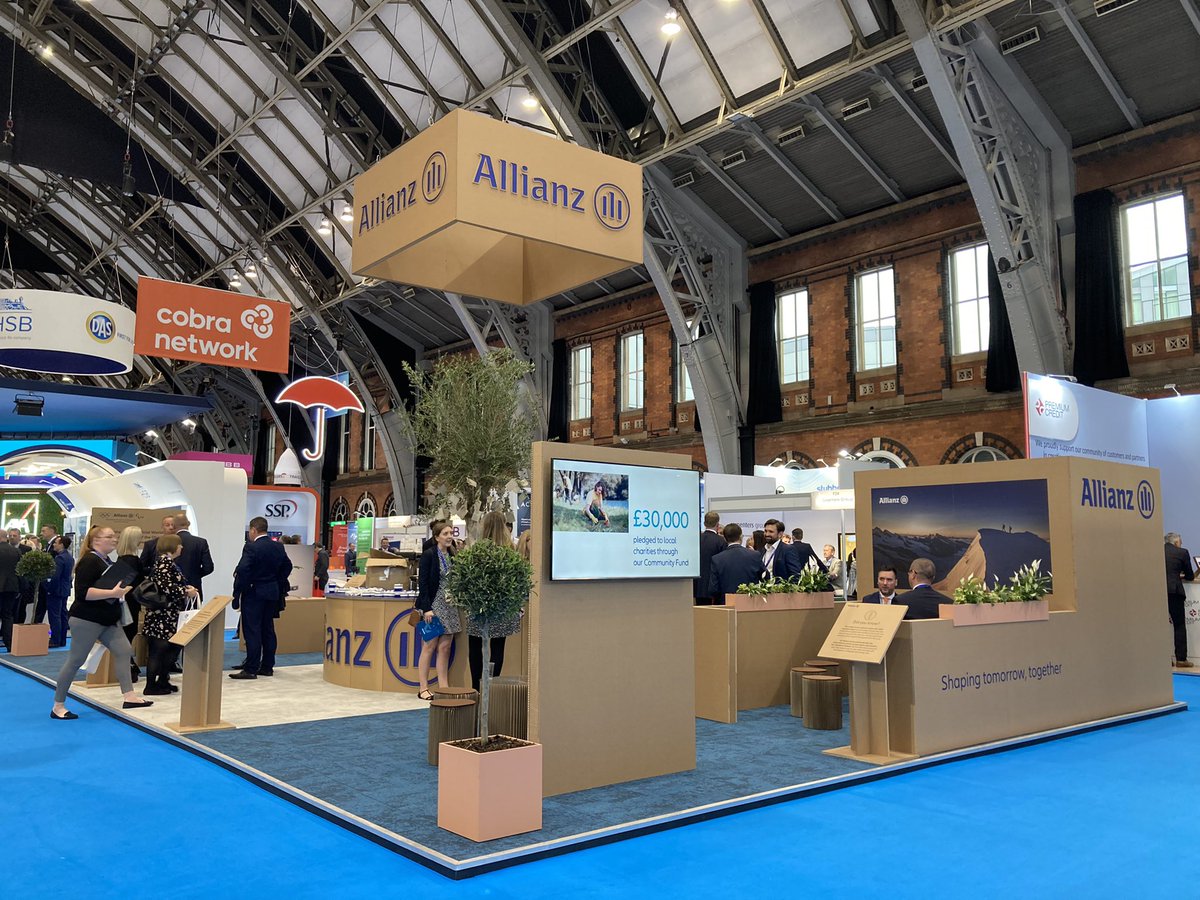 An exhibition event stand that was created using sustainable materials to help reduce the carbon footprint of this client.